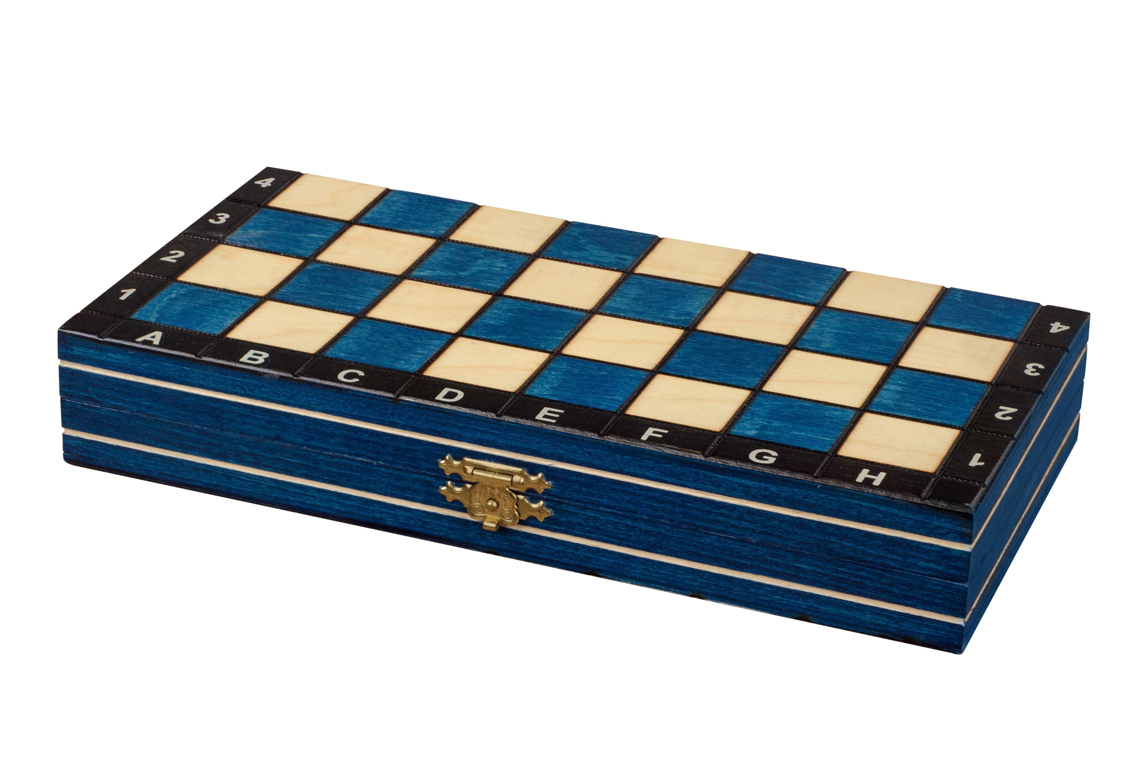 Scacchi Magnetici in Legno - Blu - Scacchi Magnetici in Legno - Blu