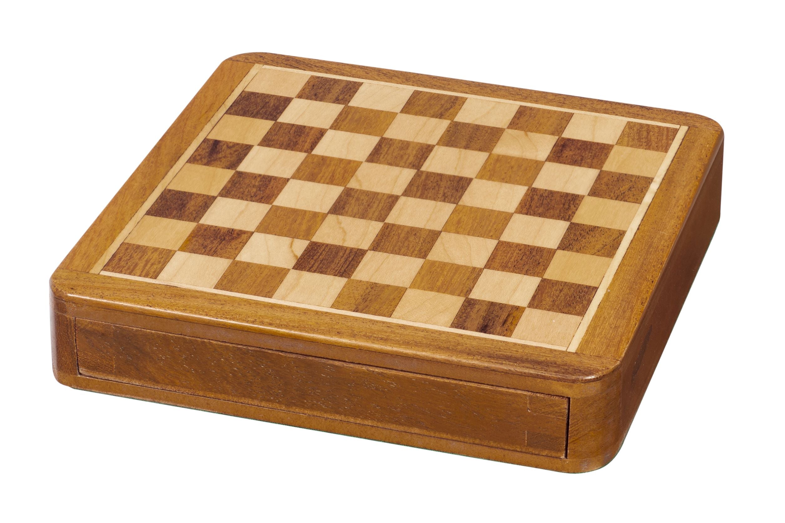 Scacchi MAGNETICI 18 cm con scacchiera intarsiata e cassetto per figure - 2a1a9868ff78de6888977fd20ac9ee56
