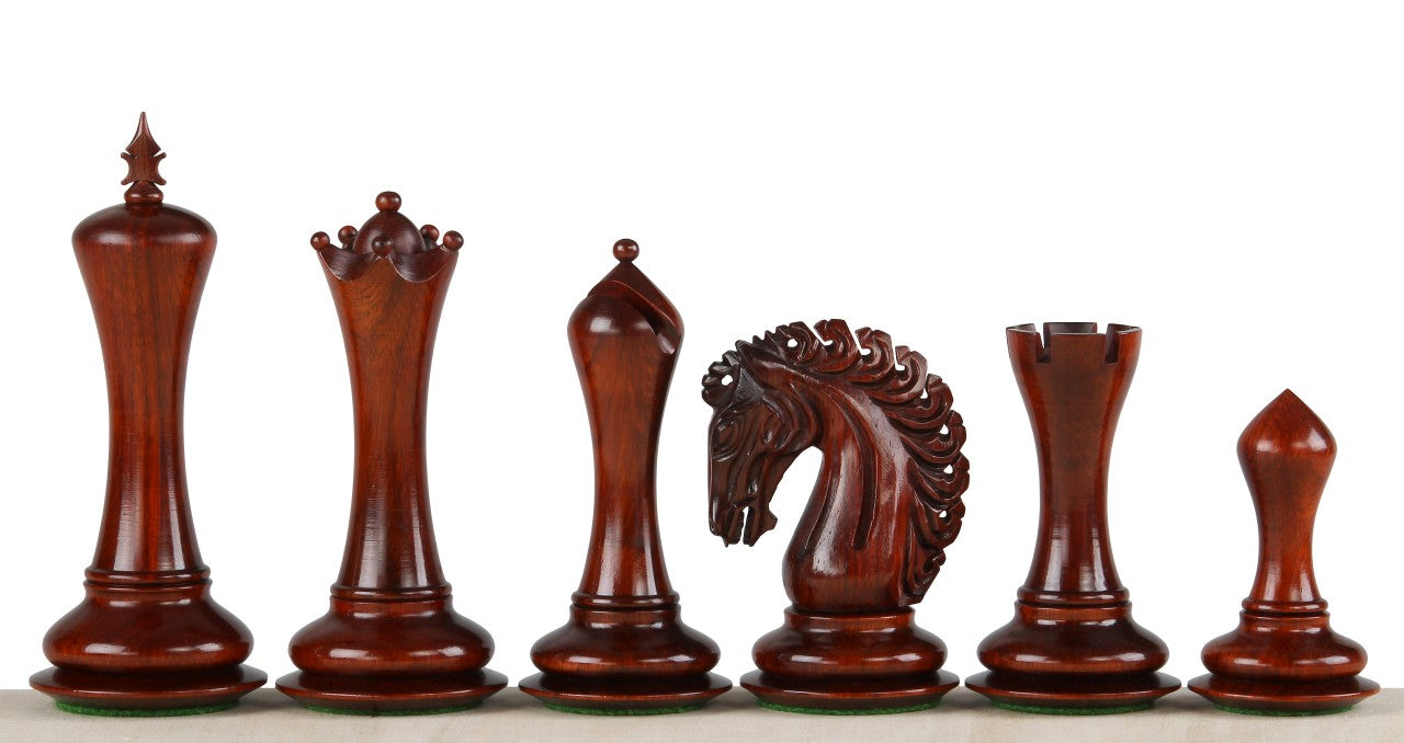 Scacchi EMPIRE in legno di padauk 4,25'' - Scacchi EMPIRE in legno di padauk 4,25''