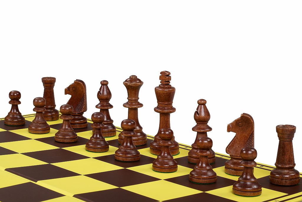 Set di scacchi da torneo - CHW26 ART pezzi in legno (re 90 mm) + scacchiera pieghevole in cartone con campo da 55 mm - eeb4525957225b073ae0f9c5a49fde91