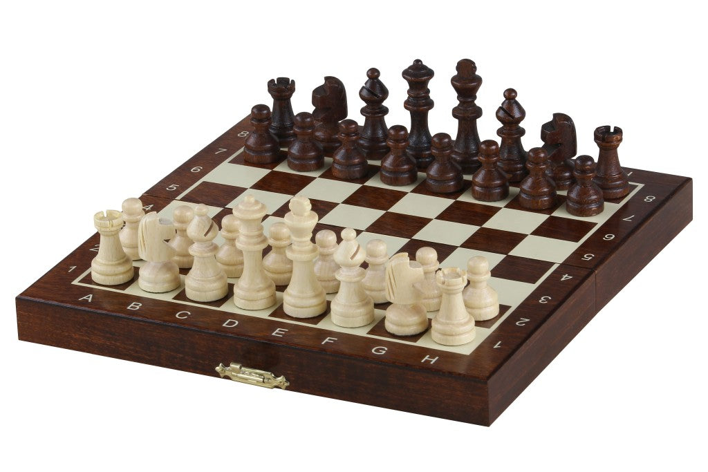 Scacchi scolastici in legno Mini - marrone - Scacchi scolastici in legno Mini - marrone