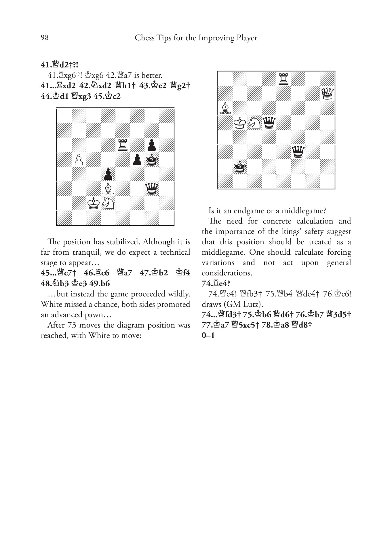 Chess Tips for the Improving Player by Amatzia Avni (softcover) - Chess Tips for the Improving Player by Amatzia Avni (softcover)