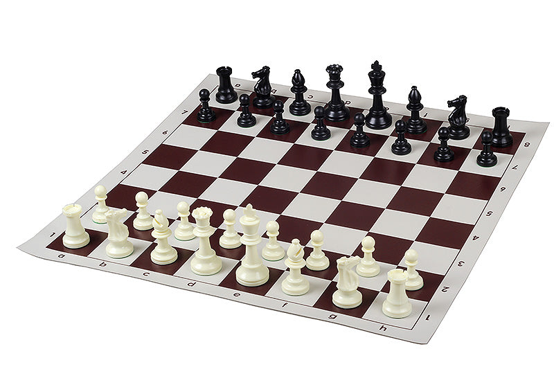 Scacchi Staunton n. 4, bianco/nero (re 78 mm) - scacchi di plastica - Scacchi Staunton n. 4, bianco/nero (re 78 mm) - scacchi di plastica