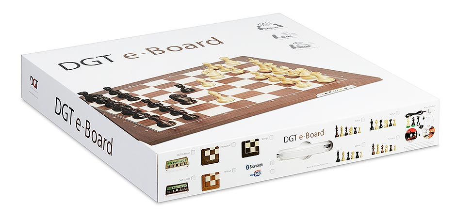 Scacchiera elettronica senza fili DGT Bluetooth, Noce - Scacchiera elettronica senza fili DGT Bluetooth, Noce
