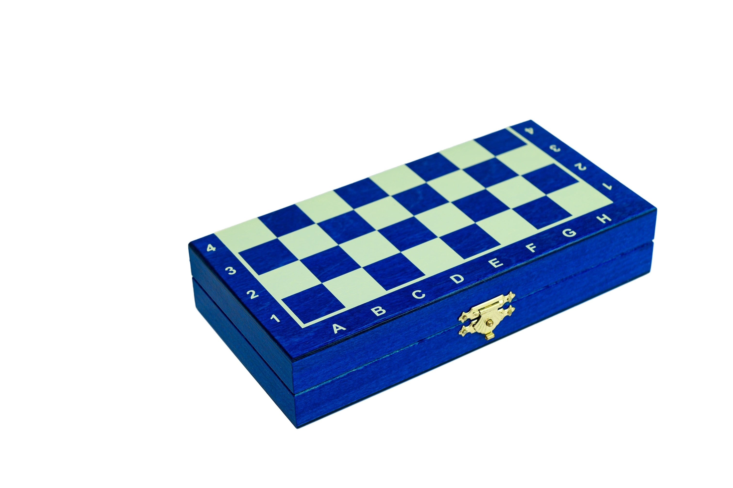 Scacchi MAGNETICI in legno mini (20 cm) - blu - Scacchi MAGNETICI in legno mini (20 cm) - blu