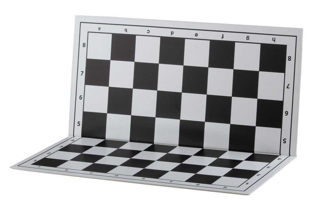 Scacchiera pieghevole in plastica 4, bianca e nera - Scacchiera pieghevole in plastica 4, bianca e nera