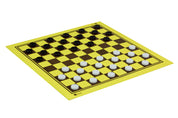 Set scacchi + pedine - figure in plastica DCP03G + pedine in plastica da 27 mm + pedine in cartone semipiegate 64 / 100 campi