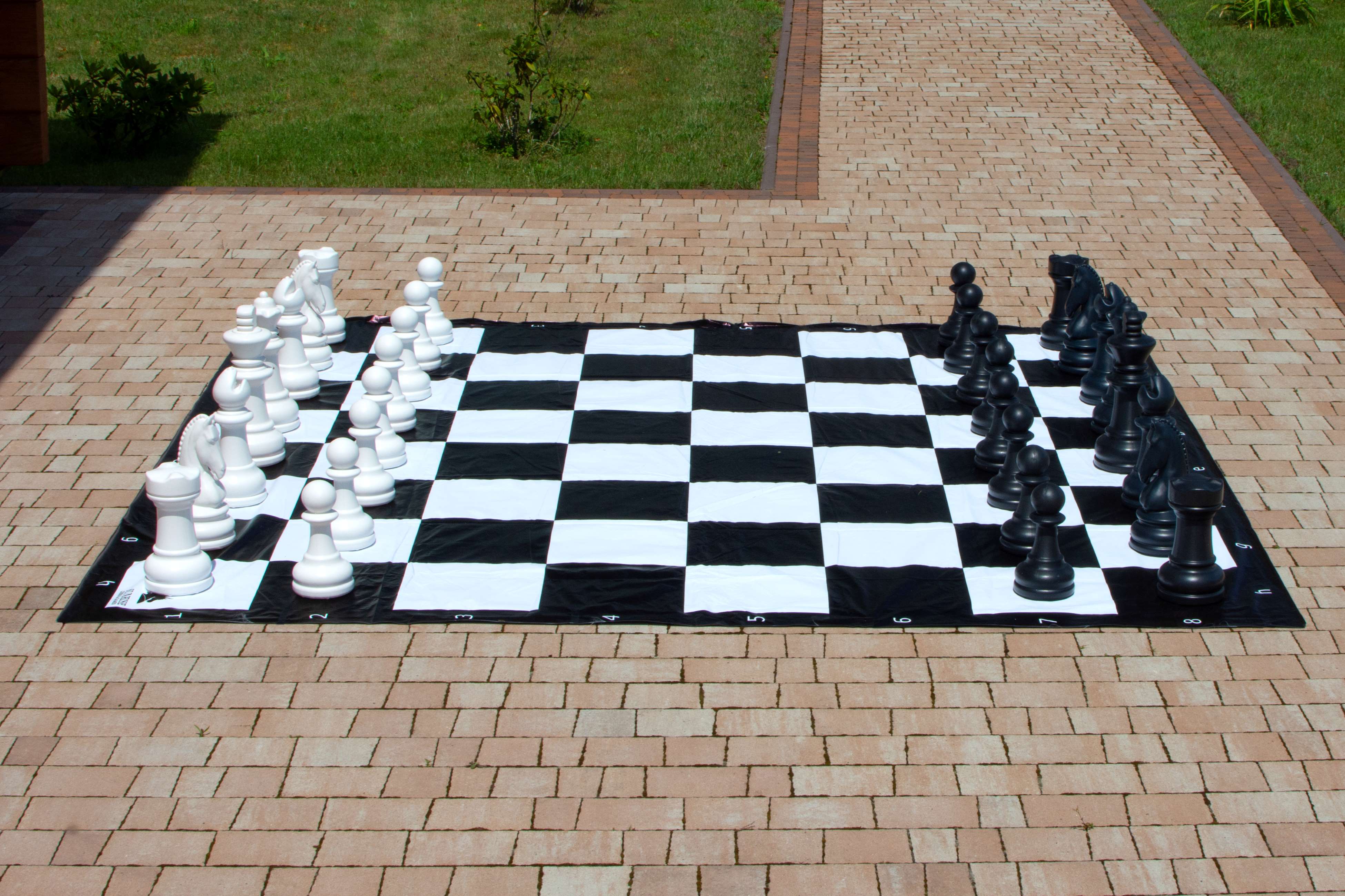 Scacchiera XXL per scacchi / dama all'aperto (campo 35 x 35 cm) - b6317645623998b00a8ff5532be65f13