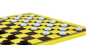 Set scacchi + pedine - figure in plastica DCP03G + pedine in plastica da 27 mm + pedine in cartone semipiegate 64 / 100 campi