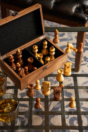 Scacchi Staunton ZAGREB in legno di Bosso/Acacia 3,5''