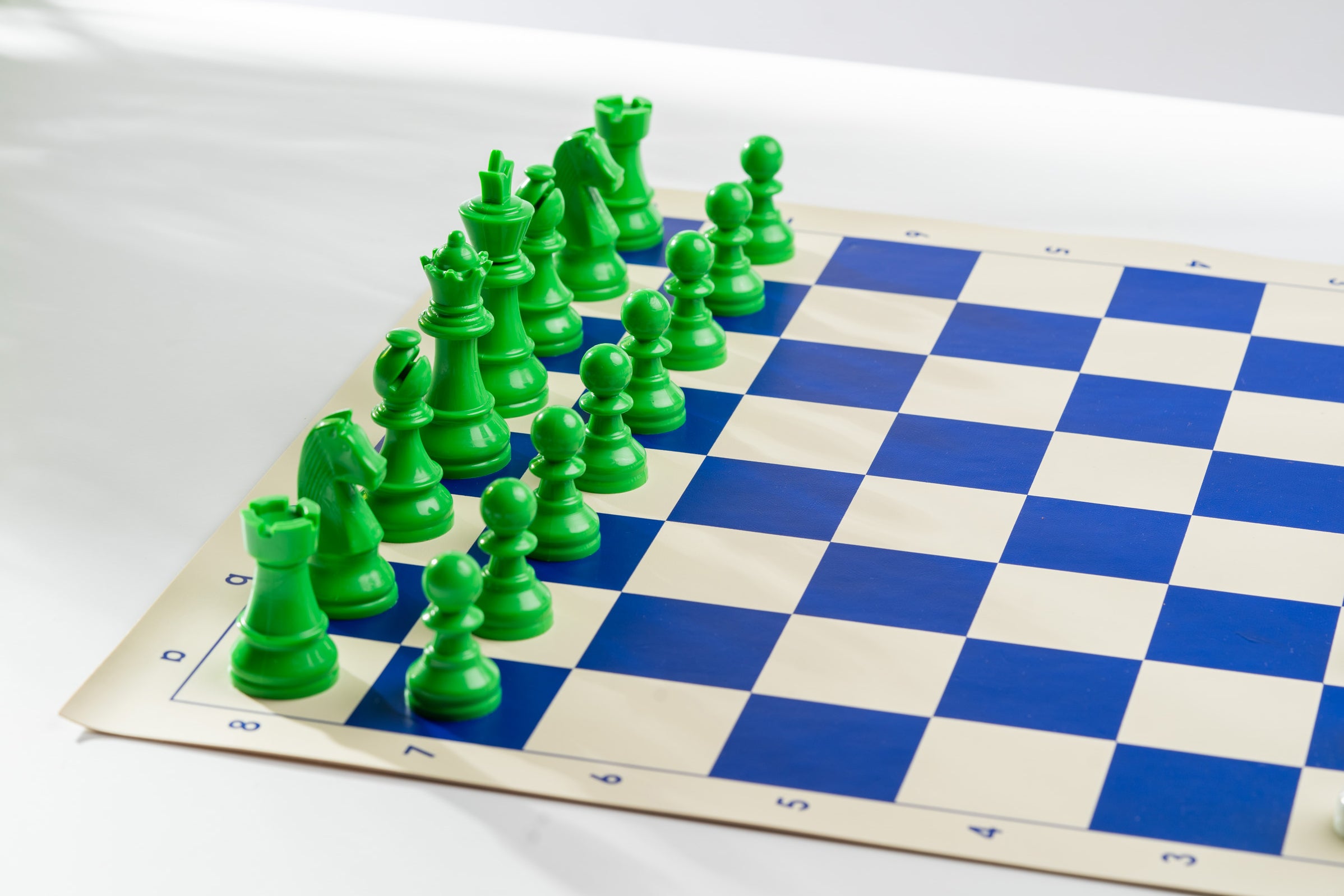 Scacchi Staunton 6, Plastica (Re 95 mm) - Verde - Scacchi Staunton 6, Plastica (Re 95 mm) - Verde