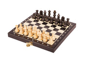 Scacchi MAGNETICI in legno mini (20 cm) - nero