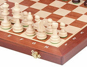 Set di scacchi da torneo n. 4 New Line, intarsiato (42x42 cm)