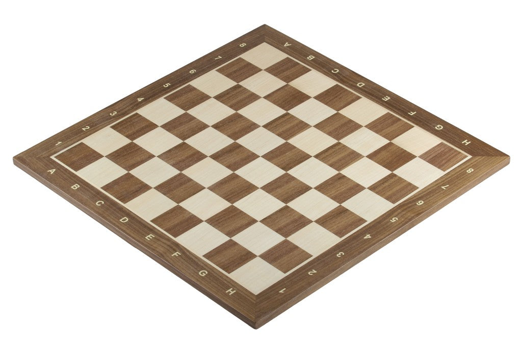 Scacchiera n. 5 (con Coordinate) noce/acero (intarsiata) - Scacchiera n. 5 (con Coordinate) noce/acero (intarsiata)