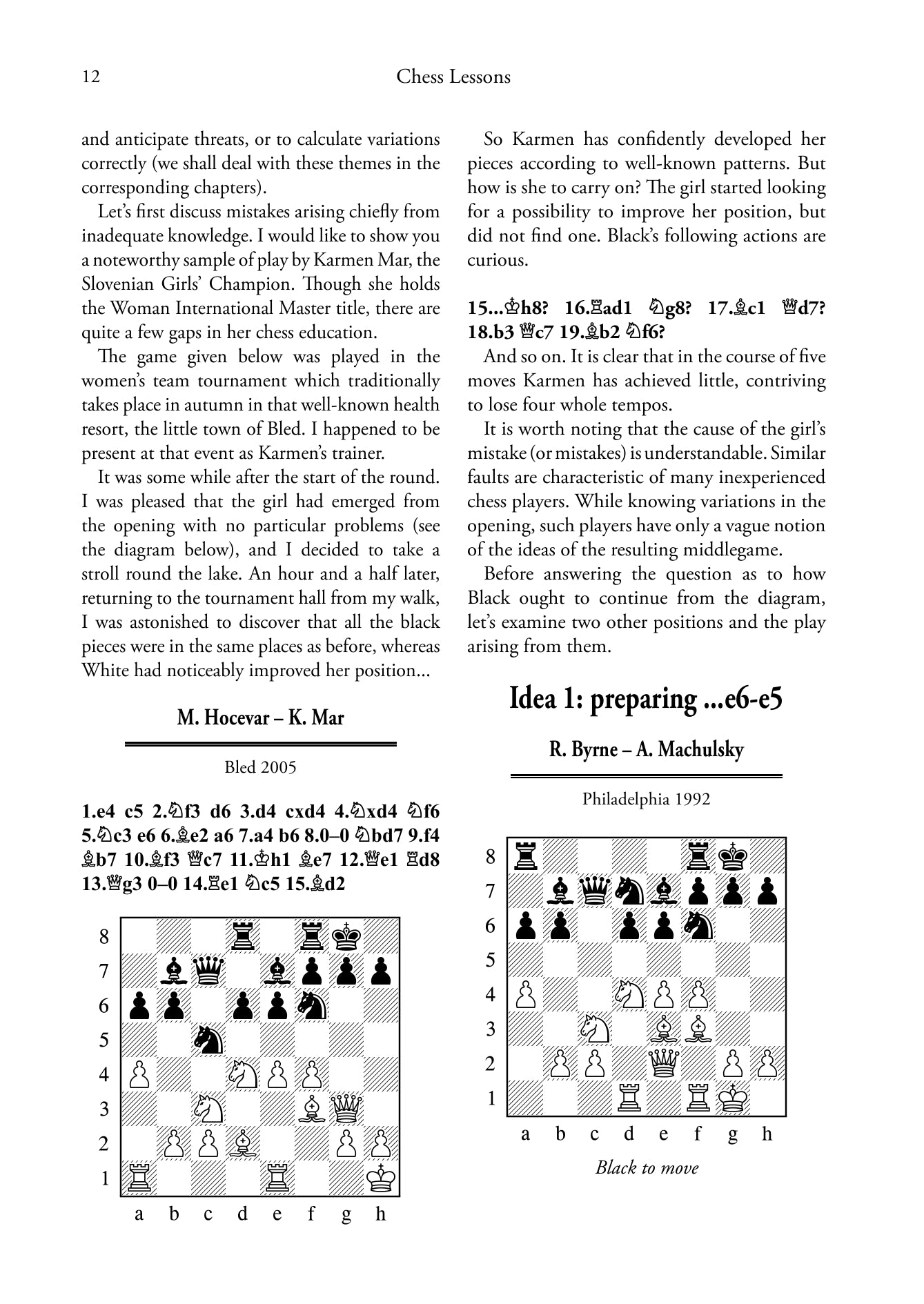 Chess Lessons by Vladimir Popov (hardcover) - Chess Lessons by Vladimir Popov (hardcover)