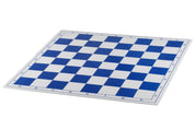 Scacchiera pieghevole in plastica n. 6, bianca e blu