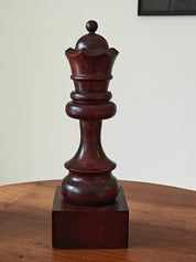 Coppa degli scacchi in legno - Regina Nera