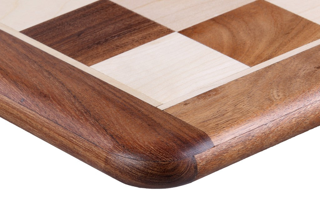 Scacchiera in legno massiccio - acacia indiana/faggio (campo 55 mm) - Scacchiera in legno massiccio - acacia indiana/faggio (campo 55 mm)