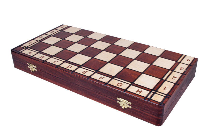 Custodia per scacchi in legno con inserto (42 x 42 cm) - Custodia per scacchi in legno con inserto (42 x 42 cm)