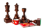 Coppa degli scacchi in legno - Regina Nera