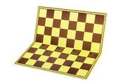Scacchiera da torneo in cartone (47x47cm), giallo-marrone, superficie opaca e lavabile