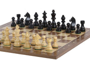 Set di scacchi Hercules - scacchiera con Coordinate (caselle 58x58 mm), Scacchi (Re 96 mm)